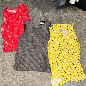 Stylish Women's Sleeveless Tops - Red, Black, Yellow